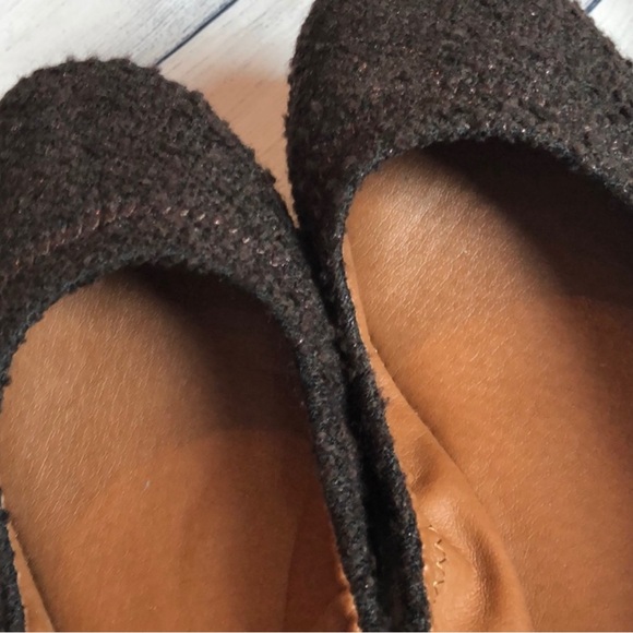 Lucky Brand Brown Textured Shimmery Emmie Flats size 7.5 EUC - Picture 5 of 8
